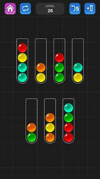 Взломанная Ball Sort Puzzle — Color Game  [МОД Меню] — последняя версия apk на Андроид screen 1