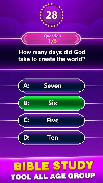 Скачать взлом Bible Trivia — Word Quiz Game (Библейская викторина)  [МОД Unlimited Money] — последняя версия apk на Андроид screen 1