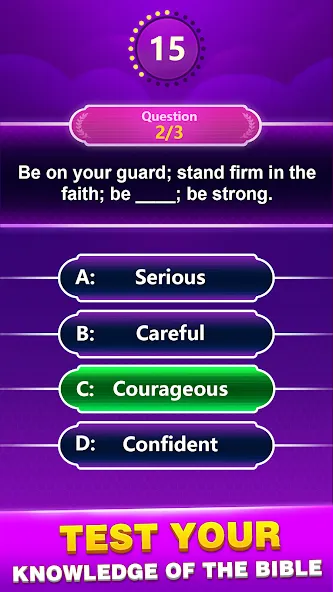 Скачать взлом Bible Trivia — Word Quiz Game (Библейская викторина)  [МОД Unlimited Money] — последняя версия apk на Андроид screen 3