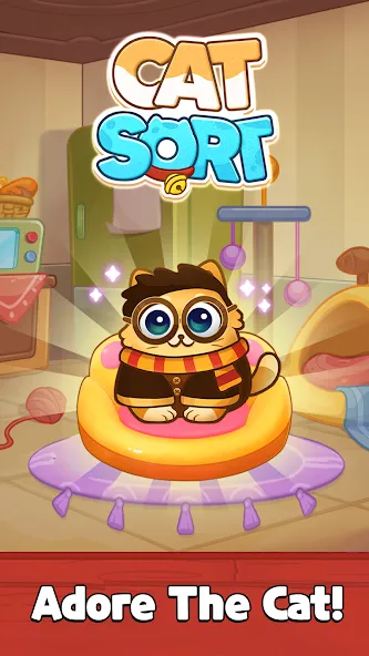 Скачать взломанную Cat Sort Puzzle: Cute Pet Game  [МОД Mega Pack] — последняя версия apk на Андроид screen 1