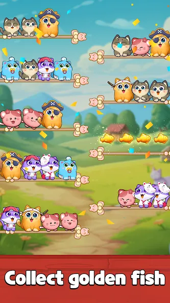 Скачать взломанную Cat Sort Puzzle: Cute Pet Game  [МОД Mega Pack] — последняя версия apk на Андроид screen 3