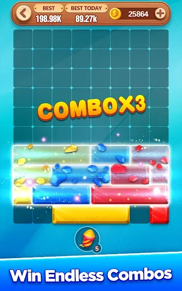 Скачать взломанную Block Crush — Puzzle Game  [МОД Unlocked] — полная версия apk на Андроид screen 5