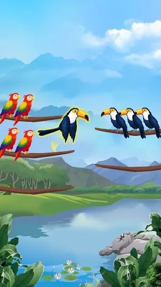 Взломанная Bird Sort — Color Puzzle  [МОД Unlimited Money] — полная версия apk на Андроид screen 4