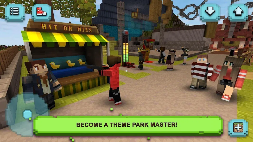 Взломанная Theme Park Craft: Build & Ride  [МОД Много денег] — стабильная версия apk на Андроид screen 1