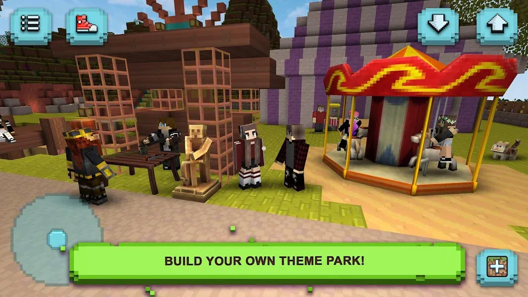 Взломанная Theme Park Craft: Build & Ride  [МОД Много денег] — стабильная версия apk на Андроид screen 2