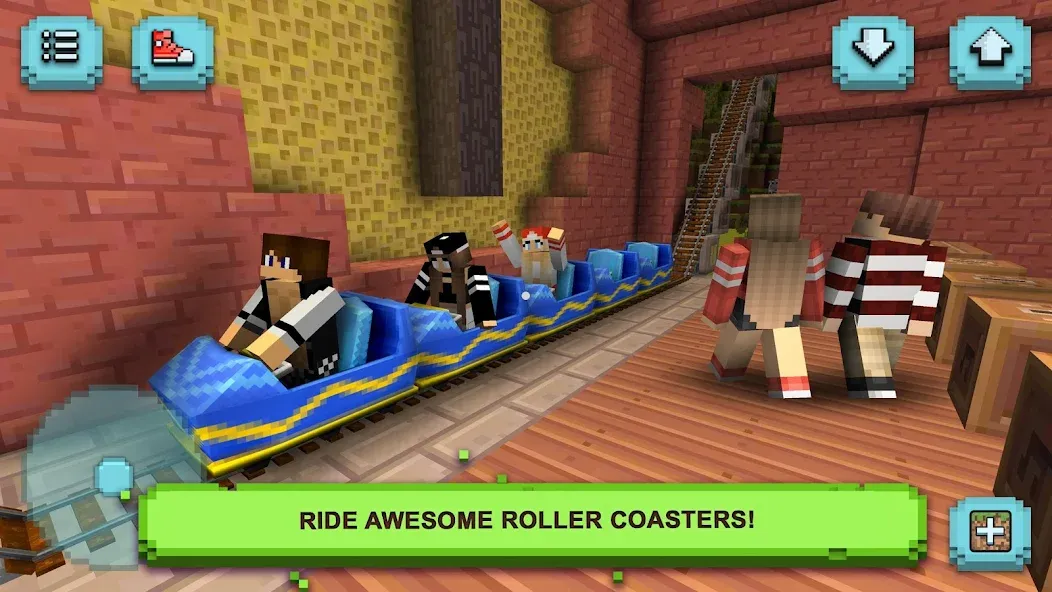 Взломанная Theme Park Craft: Build & Ride  [МОД Много денег] — стабильная версия apk на Андроид screen 3