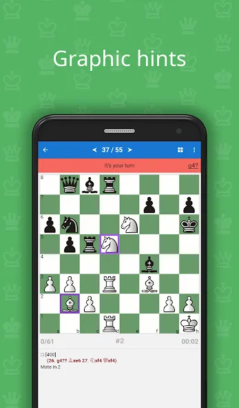 Скачать взломанную Mate in 2 (Chess Puzzles)  [МОД Все открыто] — полная версия apk на Андроид screen 2