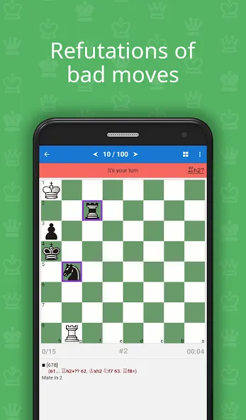 Скачать взломанную Mate in 2 (Chess Puzzles)  [МОД Все открыто] — полная версия apk на Андроид screen 3