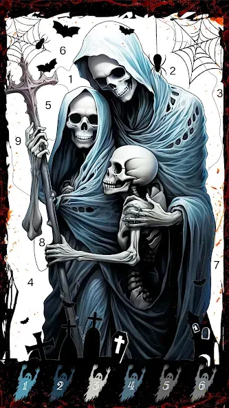 Взломанная Death Park Coloring Games (Дэт Парк игры раскраски)  [МОД Много денег] — полная версия apk на Андроид screen 1