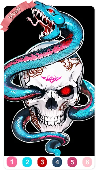 Скачать взломанную Tattoo Coloring games  [МОД Mega Pack] — стабильная версия apk на Андроид screen 3