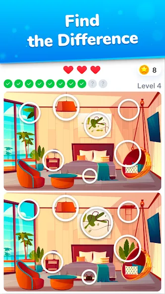 Скачать взломанную Differences — find & spot them  [МОД Меню] — последняя версия apk на Андроид screen 1