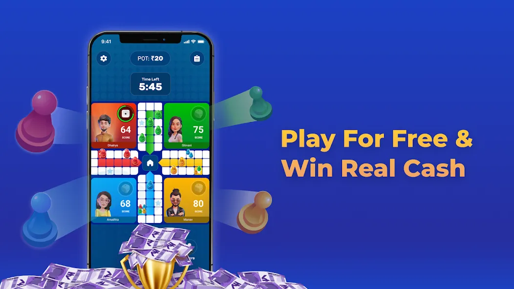 Скачать взлом Play Ludo Game Online Win Cash (Людо)  [МОД Все открыто] — стабильная версия apk на Андроид screen 1
