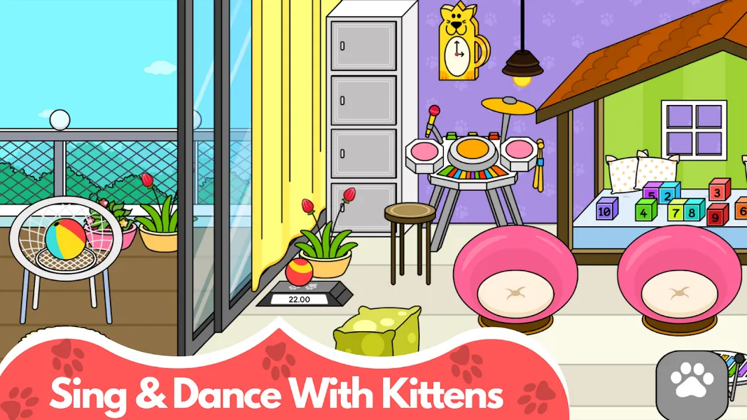 Скачать взлом My Cat Town — Cute Kitty Games  [МОД Много монет] — полная версия apk на Андроид screen 4