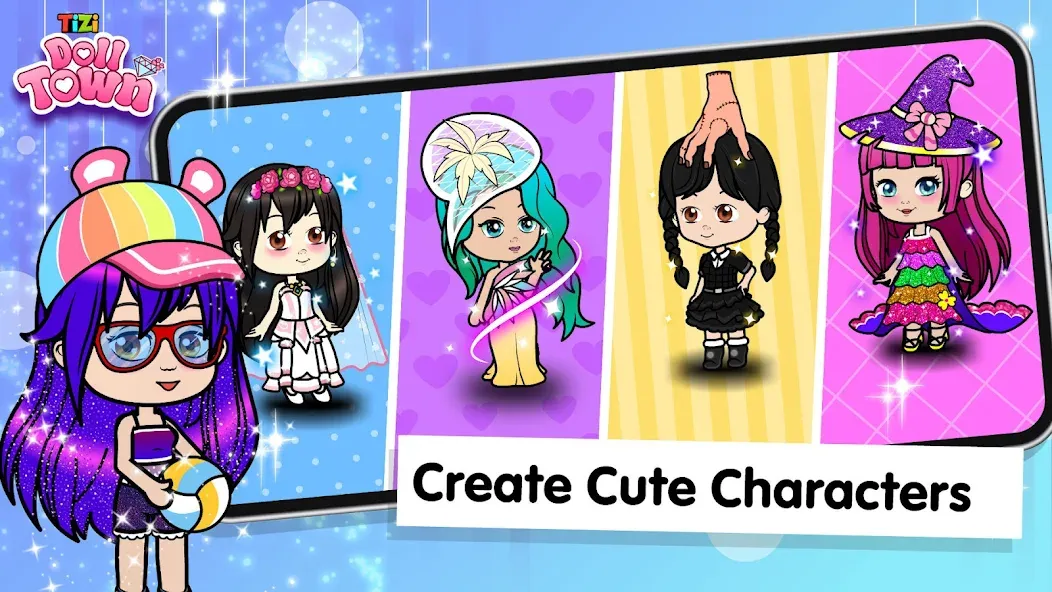 Взлом Tizi Town: Doll Dress Up Games  [МОД Меню] — полная версия apk на Андроид screen 2