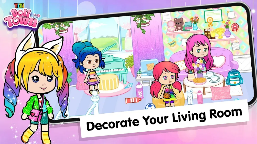 Взлом Tizi Town: Doll Dress Up Games  [МОД Меню] — полная версия apk на Андроид screen 4