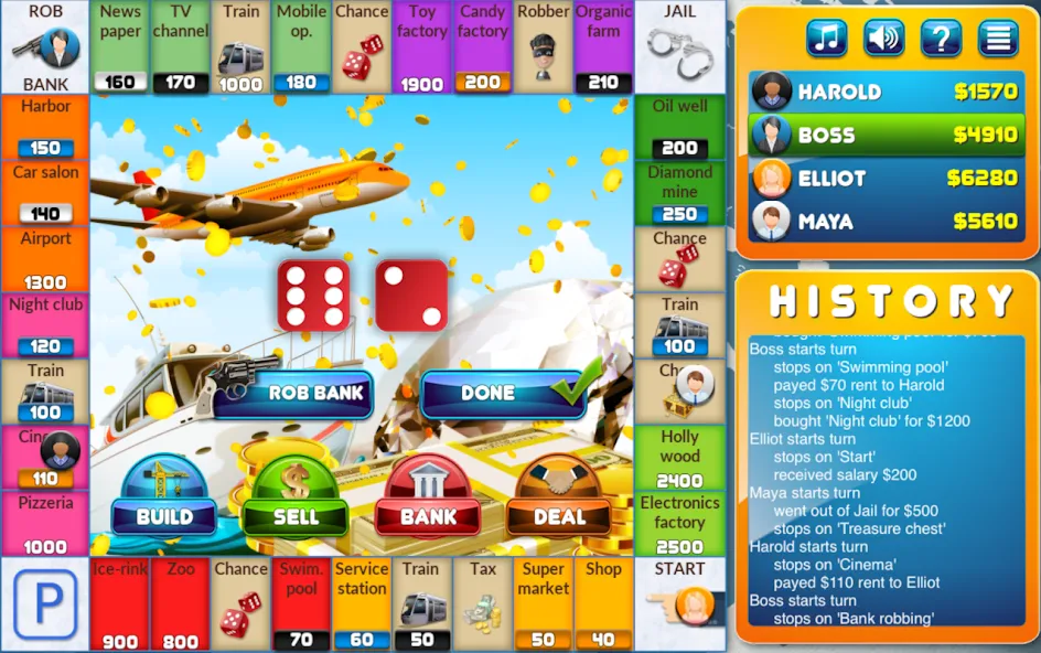 Скачать взломанную CrazyPoly — Business Dice Game (КрейзиПоли)  [МОД Бесконечные монеты] — последняя версия apk на Андроид screen 1