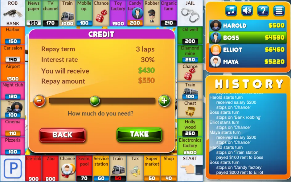 Скачать взломанную CrazyPoly — Business Dice Game (КрейзиПоли)  [МОД Бесконечные монеты] — последняя версия apk на Андроид screen 4