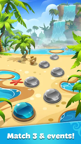 Скачать взломанную Gemmy Lands: Match 3 Games  [МОД Unlocked] — полная версия apk на Андроид screen 5