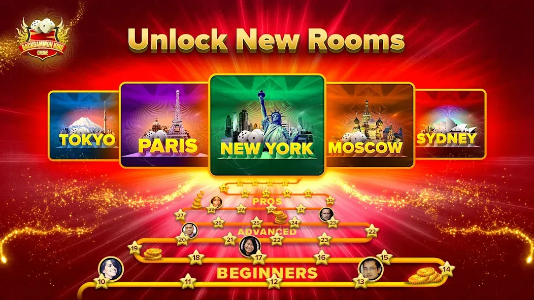Скачать взломанную Backgammon King Online  [МОД Меню] — стабильная версия apk на Андроид screen 4