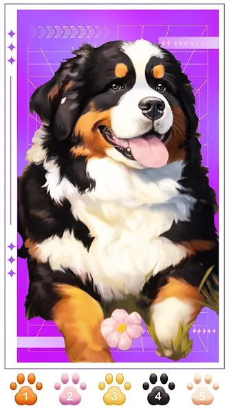 Скачать взломанную Dog Coloring, Color by number  [МОД Unlimited Money] — полная версия apk на Андроид screen 2