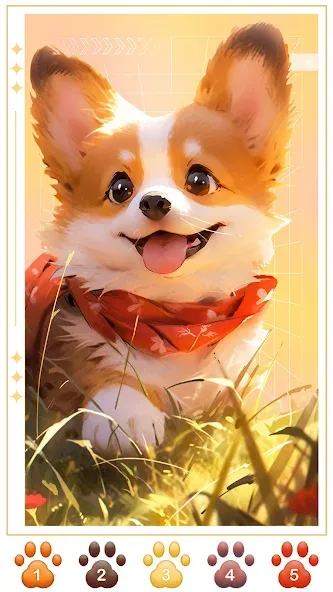 Скачать взломанную Dog Coloring, Color by number  [МОД Unlimited Money] — полная версия apk на Андроид screen 4