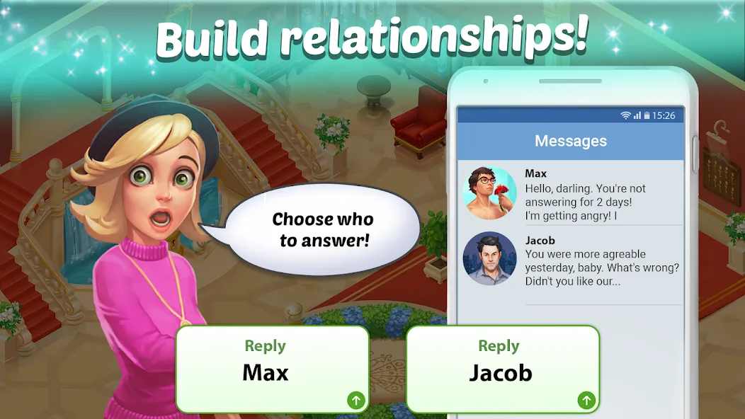 Скачать взлом Family Hotel: love & match-3 (Фэмели Отель)  [МОД Бесконечные монеты] — последняя версия apk на Андроид screen 5