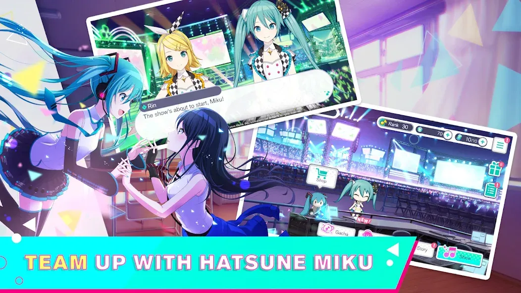 Взломанная HATSUNE MIKU: COLORFUL STAGE! (Хацуне Мику)  [МОД Unlimited Money] — полная версия apk на Андроид screen 1