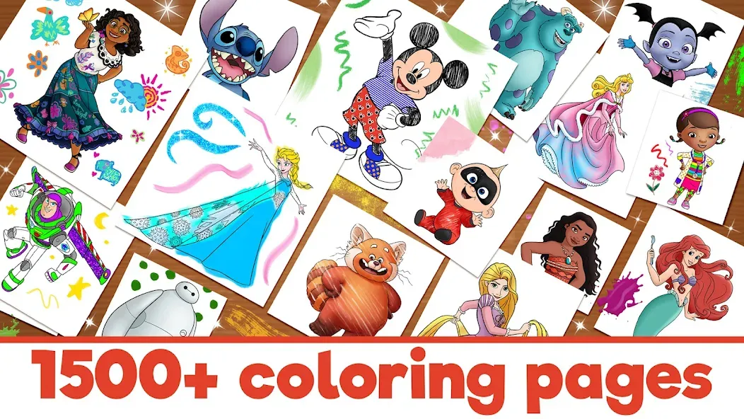 Взлом Disney Coloring World (Дисней)  [МОД Много денег] — последняя версия apk на Андроид screen 1