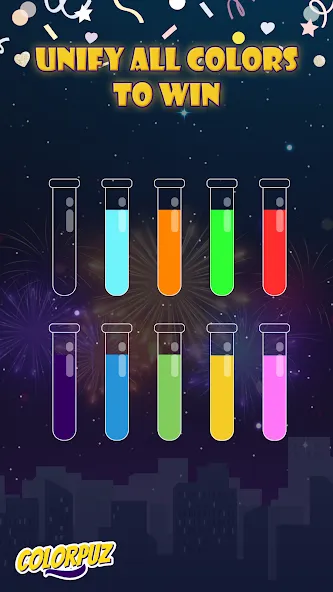 Скачать взломанную Colorpuz — Water Sort Puzzle (Колорпаз)  [МОД Меню] — стабильная версия apk на Андроид screen 3