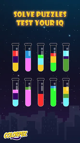 Скачать взломанную Colorpuz — Water Sort Puzzle (Колорпаз)  [МОД Меню] — стабильная версия apk на Андроид screen 4