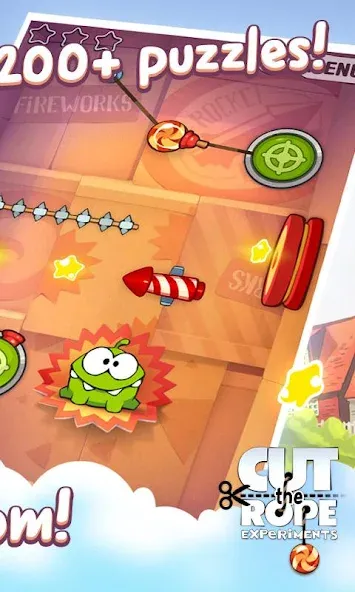 Скачать взлом Cut the Rope: Experiments (Кат зе Роуп)  [МОД Бесконечные монеты] — полная версия apk на Андроид screen 2