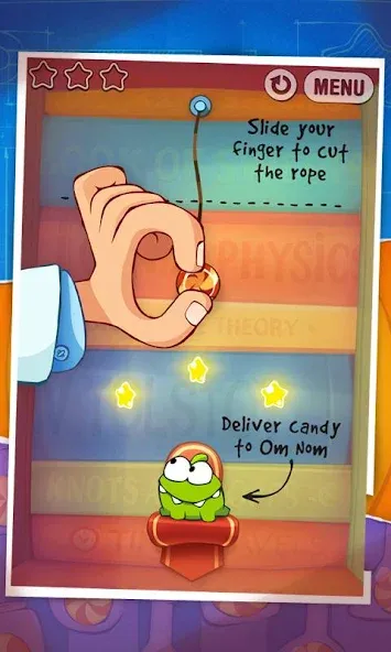 Скачать взлом Cut the Rope: Experiments (Кат зе Роуп)  [МОД Бесконечные монеты] — полная версия apk на Андроид screen 5
