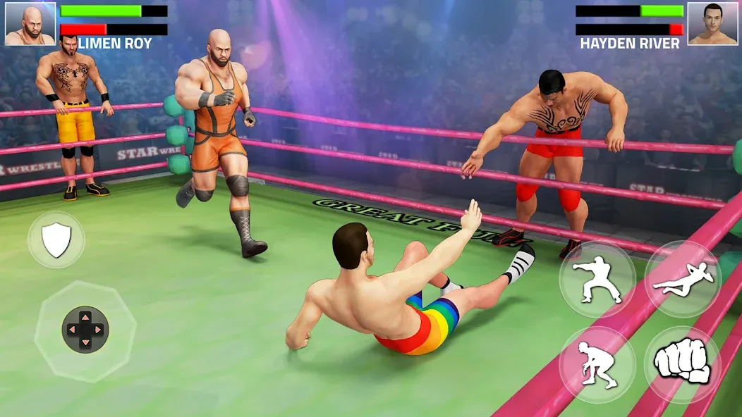 Взломанная Tag Team Wrestling Game (Таг Тим Реслинг Гейм)  [МОД Бесконечные деньги] — полная версия apk на Андроид screen 1