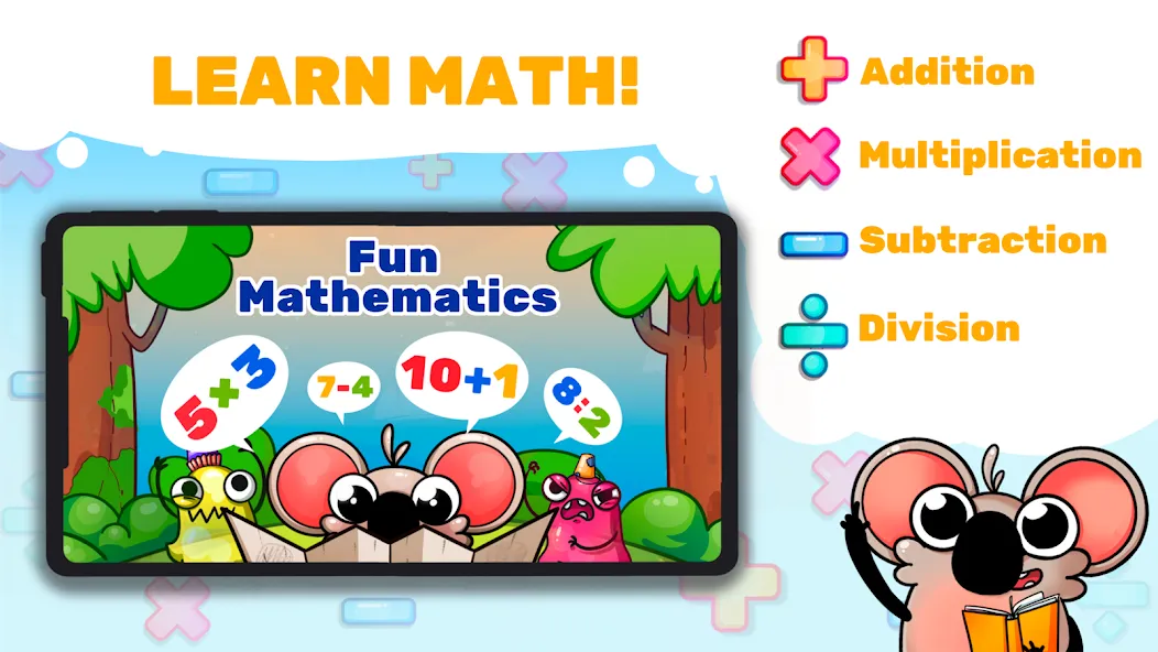 Скачать взломанную Fun Math Facts: Games for Kids  [МОД Бесконечные монеты] — стабильная версия apk на Андроид screen 1
