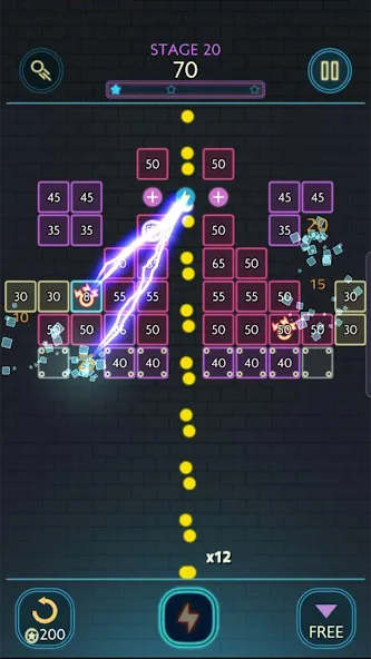Скачать взломанную Neon bricks  [МОД Бесконечные деньги] — последняя версия apk на Андроид screen 2