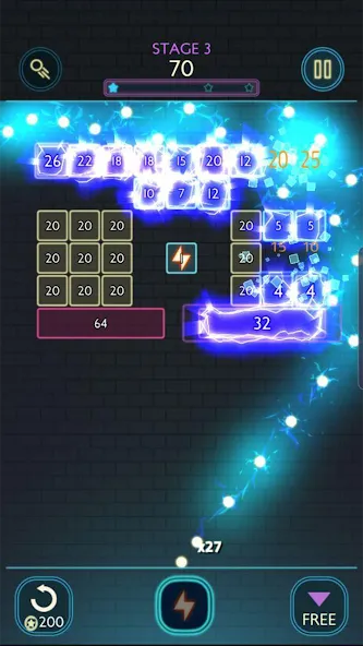 Скачать взломанную Neon bricks  [МОД Бесконечные деньги] — последняя версия apk на Андроид screen 3