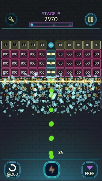 Скачать взломанную Neon bricks  [МОД Бесконечные деньги] — последняя версия apk на Андроид screen 5