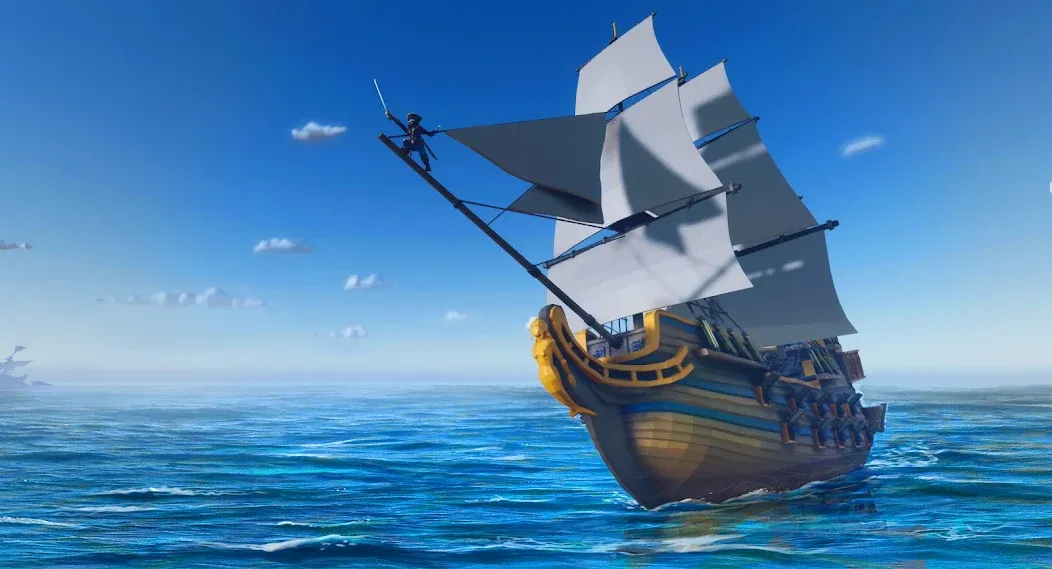 Взломанная Pirate Polygon Caribbean Sea (Пиратская Полигон Карибское море)  [МОД Unlocked] — полная версия apk на Андроид screen 1