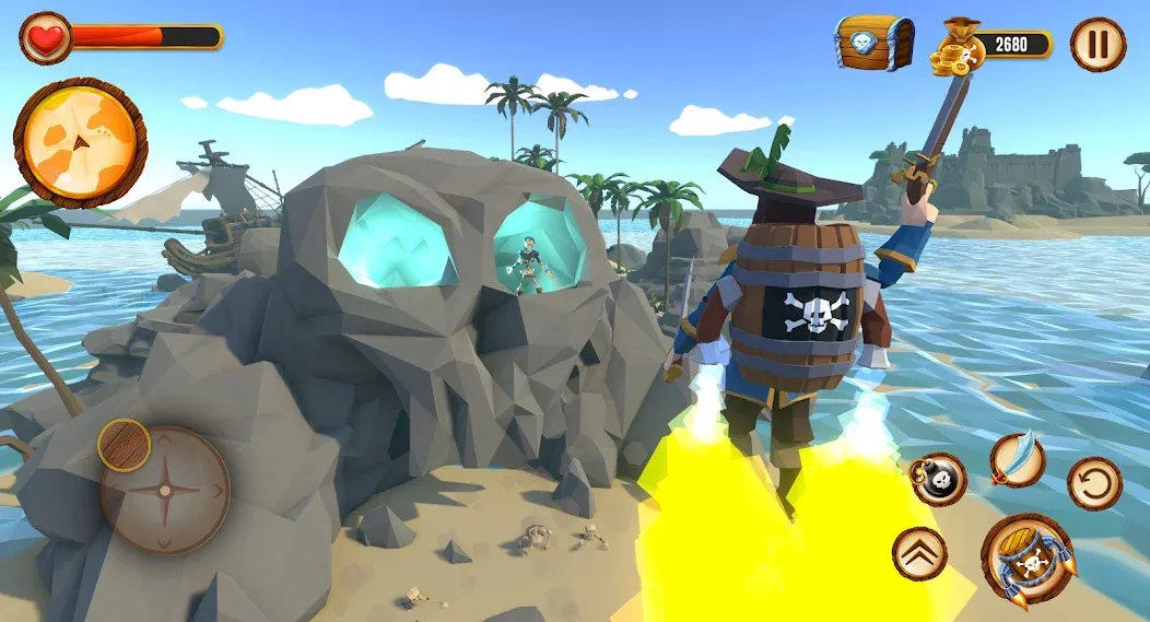 Взломанная Pirate Polygon Caribbean Sea (Пиратская Полигон Карибское море)  [МОД Unlocked] — полная версия apk на Андроид screen 4