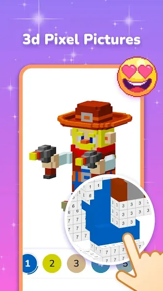 Скачать взлом Pixel Coloring-Color by number  [МОД Menu] — стабильная версия apk на Андроид screen 4