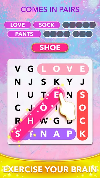 Взломанная Word Heaps Search — Word Games (Ворд Хипс Срч)  [МОД Бесконечные деньги] — стабильная версия apk на Андроид screen 4