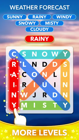 Взломанная Word Heaps Search — Word Games (Ворд Хипс Срч)  [МОД Бесконечные деньги] — стабильная версия apk на Андроид screen 5
