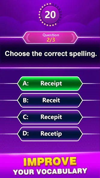 Взломанная Spelling Quiz — Word Trivia (Спеллинг Квиз)  [МОД Все открыто] — стабильная версия apk на Андроид screen 4