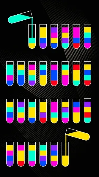 Взломанная SortPuz 3D: Water Color Sort (СортПаз 3Д)  [МОД Меню] — полная версия apk на Андроид screen 3